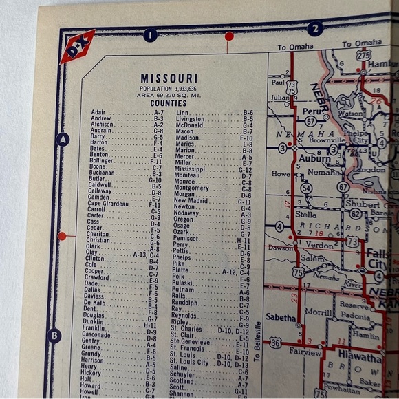 Vintage State 1940’s Michigan Missouri Wisconsin road maps - Picture 9 of 10